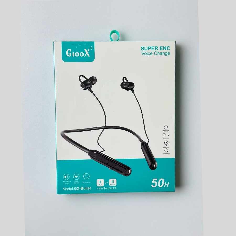 Gioox bullet premium neckband with 5 voice changer 50h backup