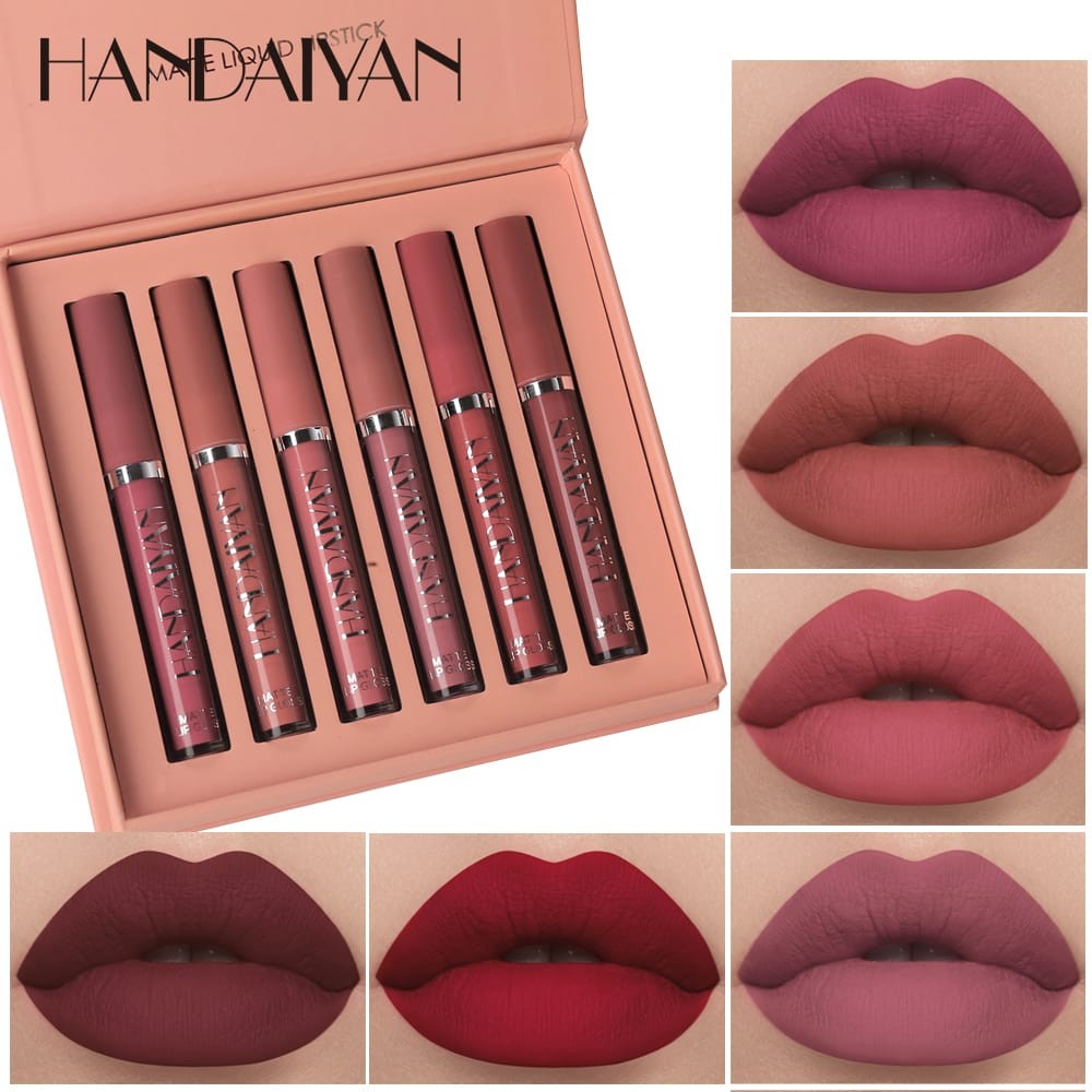 6 Colours Handaiyan Rose Matte Liquid Lipstick