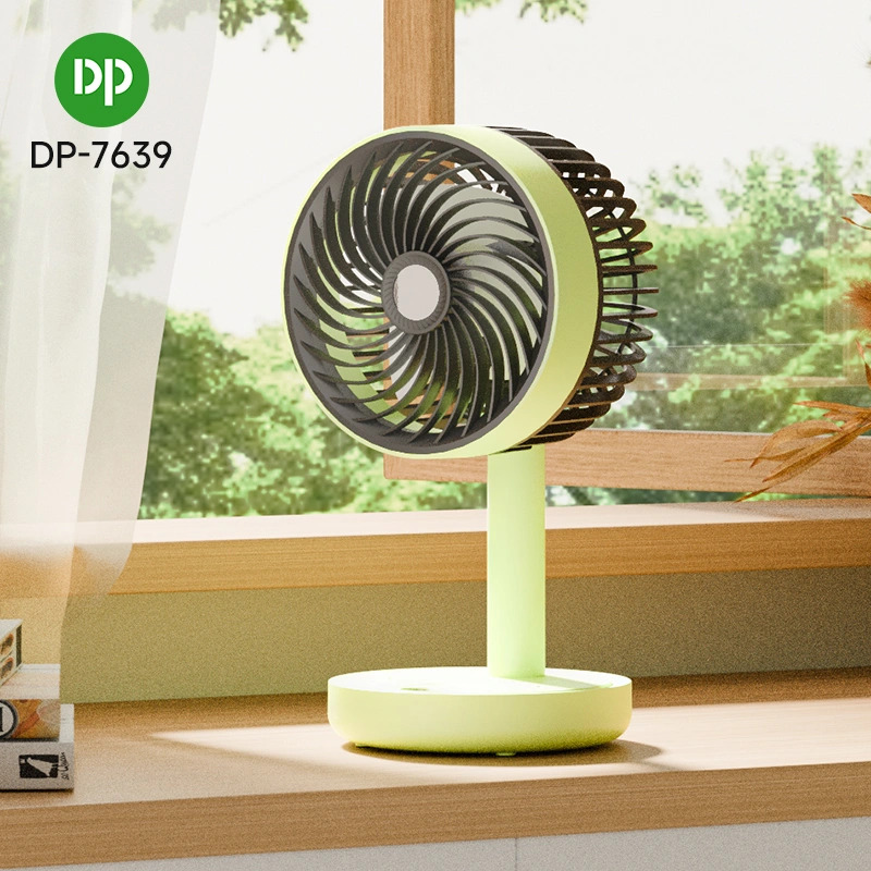 DP-7639 Rechargeable 4000mAh Battery 3-6 hours battery backup with Three super Speed Modes Up-Down Adjustable table mini Fan