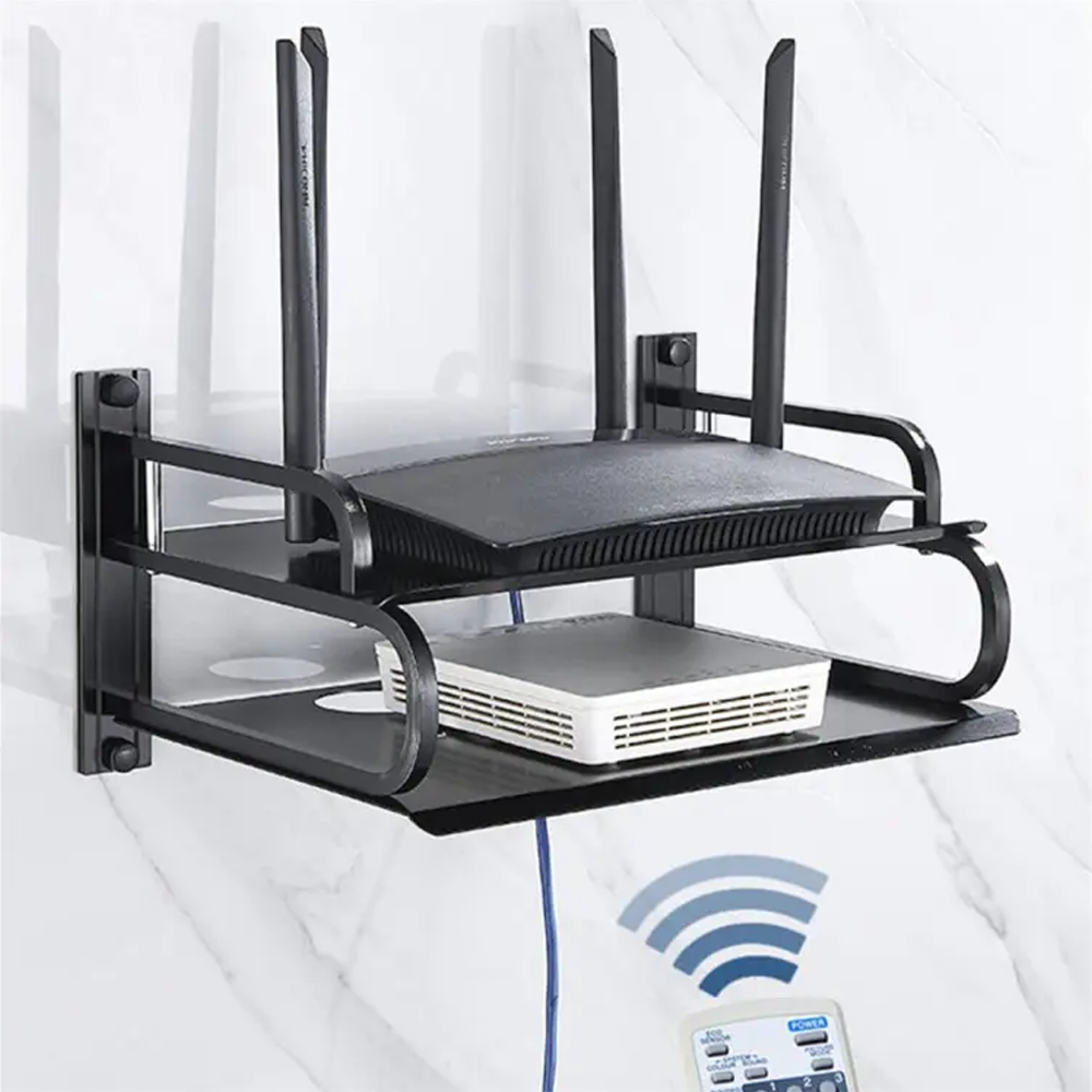 Wall Mounted WiFi Router and Onu Stand Metal Router Stand