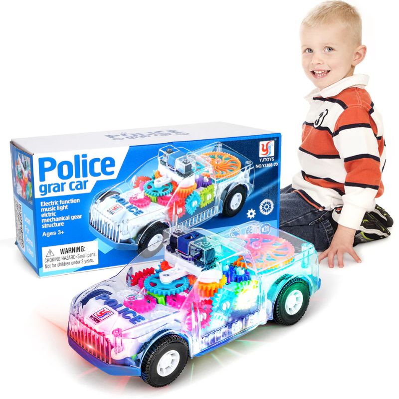 Police grar car and Electric functional music and Light Car New