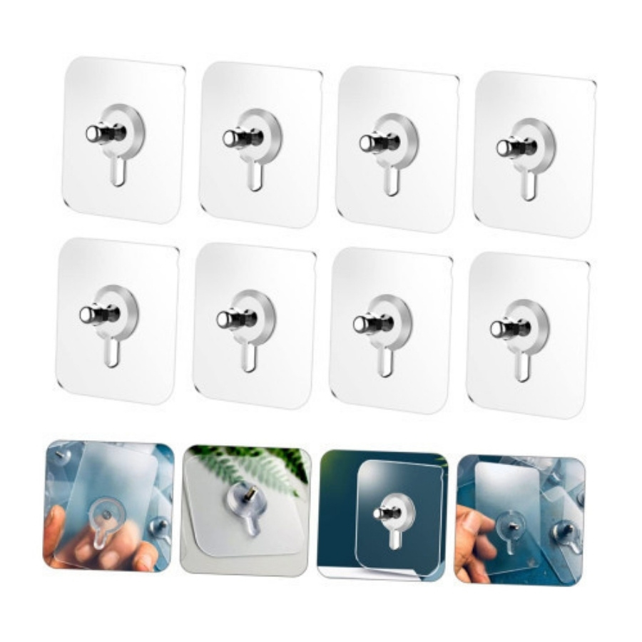 Transparent Hook with Nut (15 pcs)