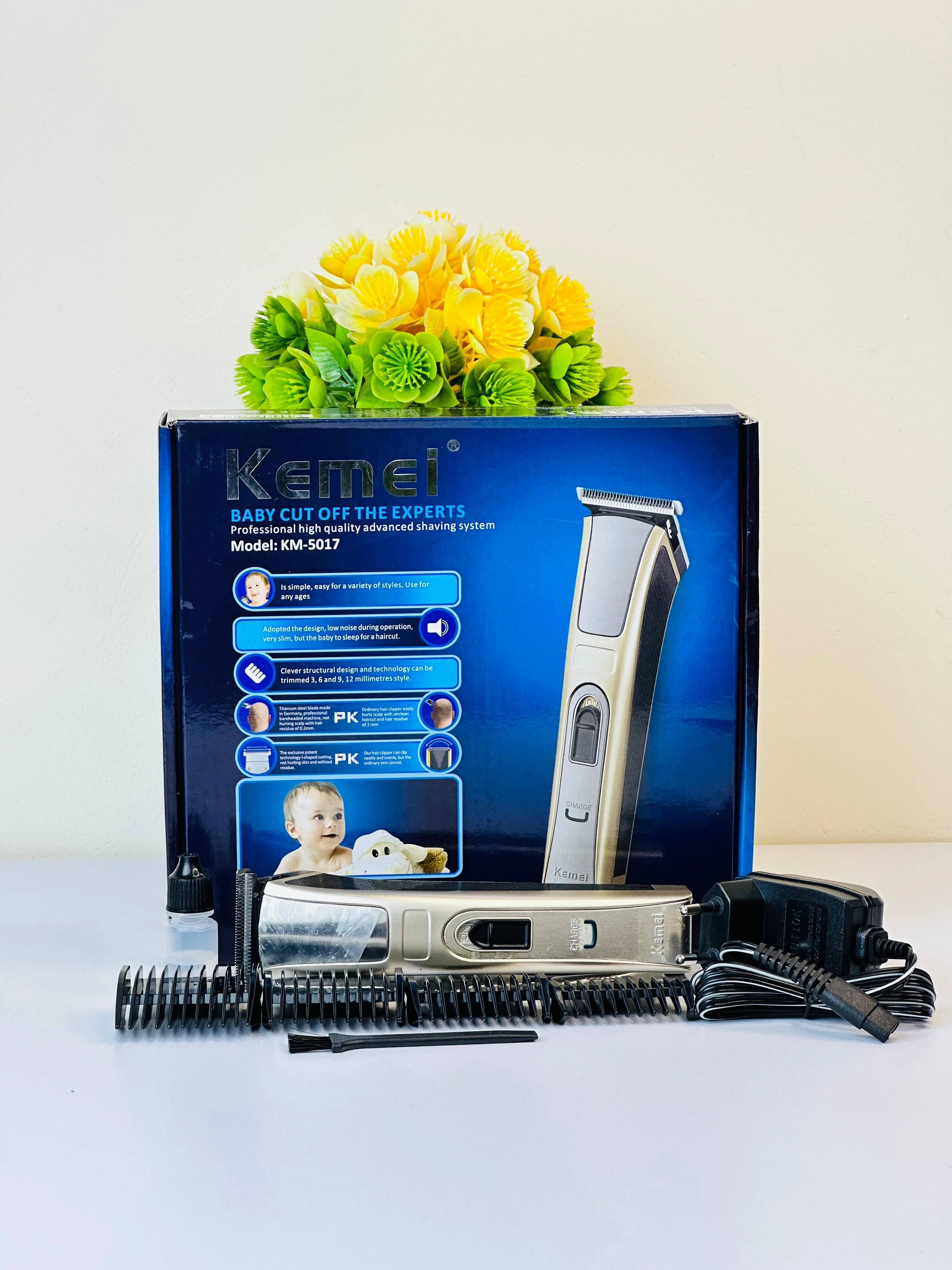 Kemei Km 5017 Rechargeable Hair And Beard Clipper Trimor For Men