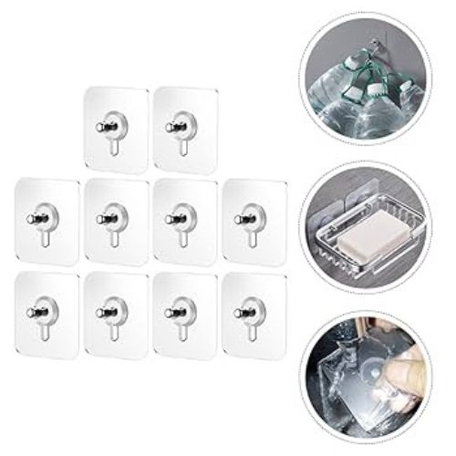 Transparent Hook with Nut (20 pcs)