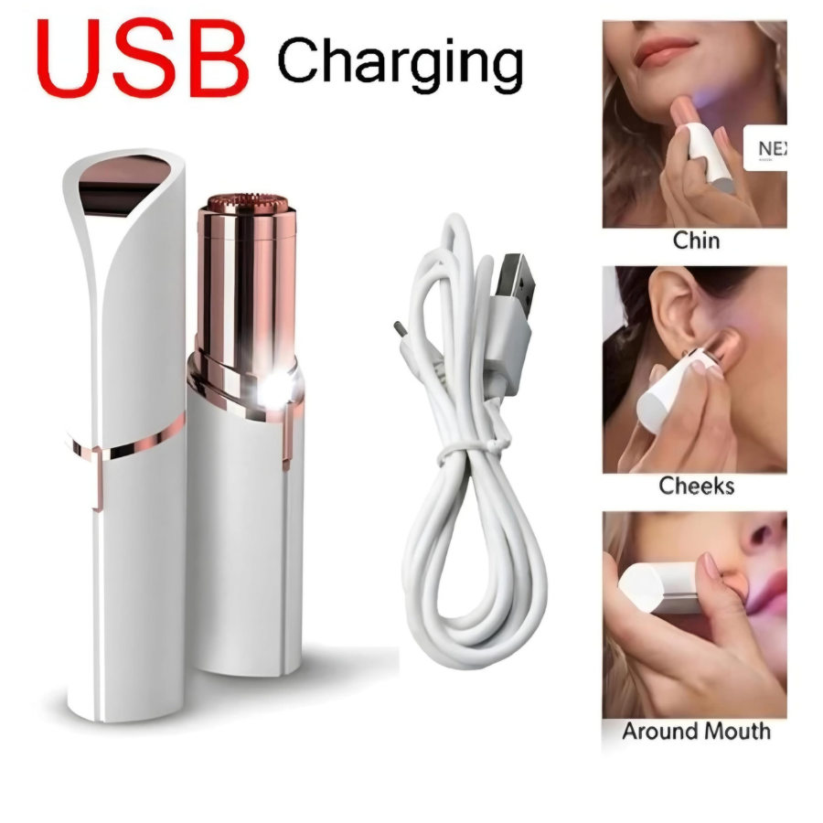 Rechargeable Flawless Face Hair Removal Women Painless Facial Hair Remover Ladies Trimmer Shaver Razor Machine With With Heavy Duty Battery